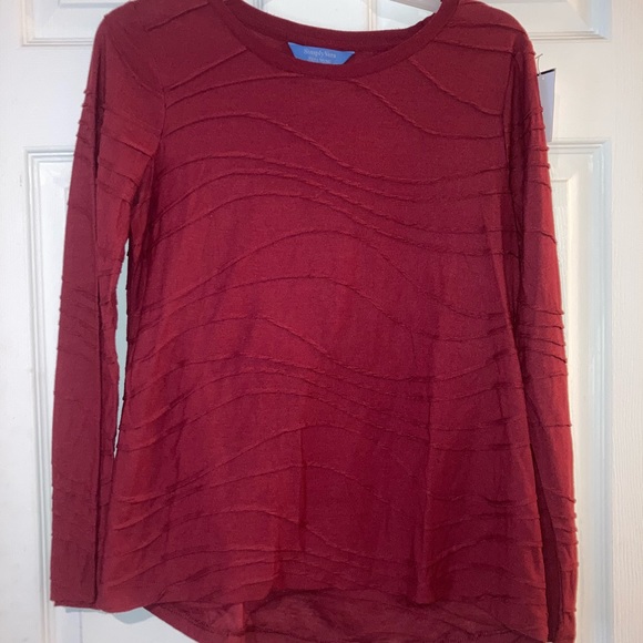 Simply Vera Textured Long Sleeve Shirt - Picture 1 of 3